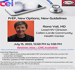 CEI SH ECHO: PrEP, New Options, New Guidelines